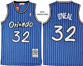 Magic 32 Shaquille O'Neal Blue 1994-95 Hardwood Classics Mesh Jersey,baseball caps,new era cap wholesale,wholesale hats